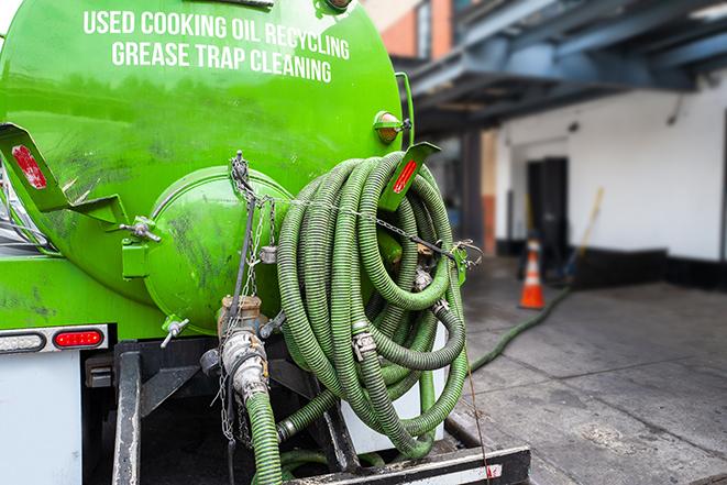 a large industrial grease trap being pumped out in Castaic CA